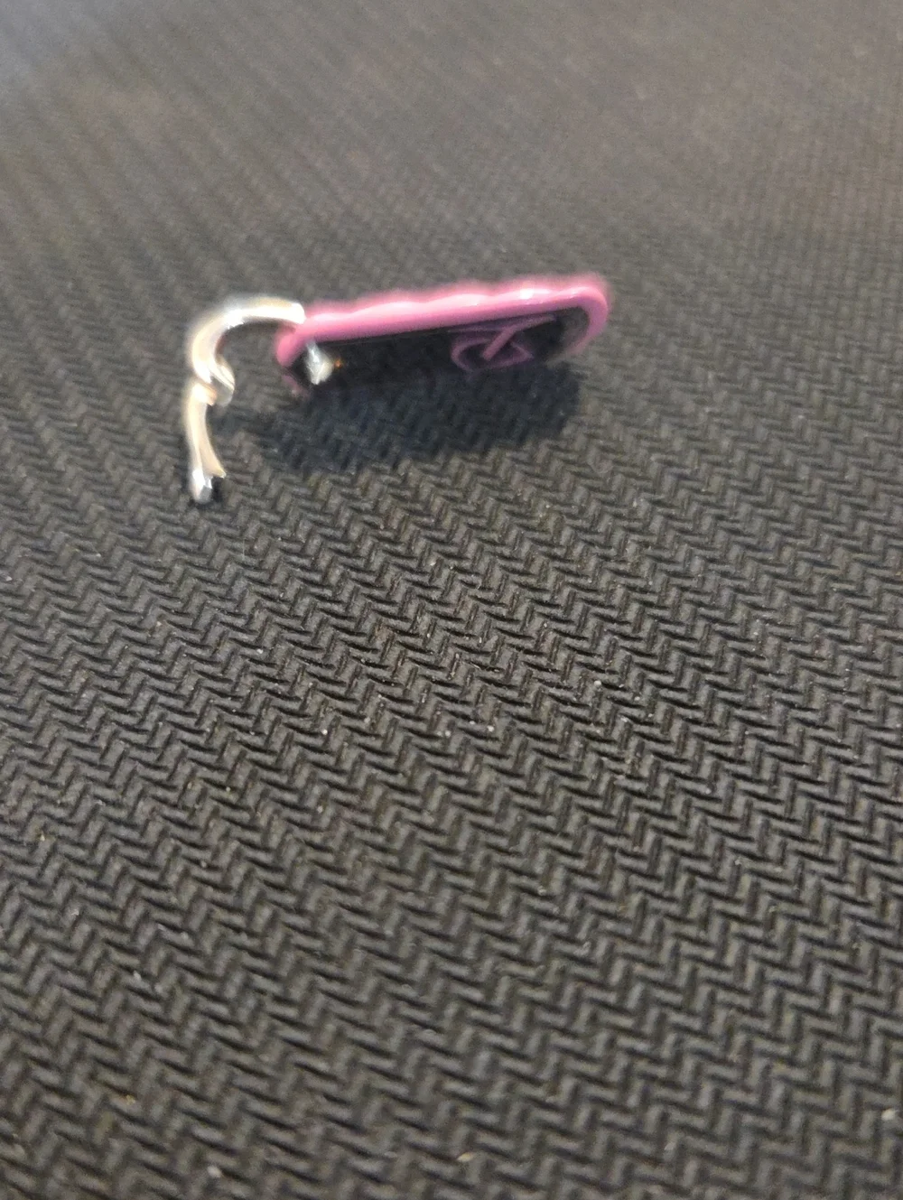 David Yurman Pink Enamel Striped Rectangle Pendant Charm
